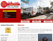 Tablet Screenshot of majesticlocksmith.com